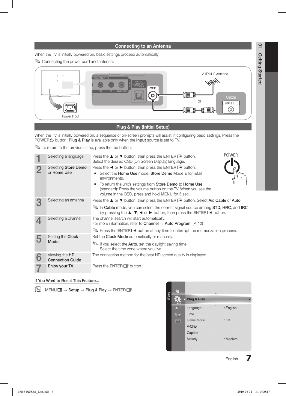 Samsung LN22C450E1DXZA User Manual | Page 7 / 37