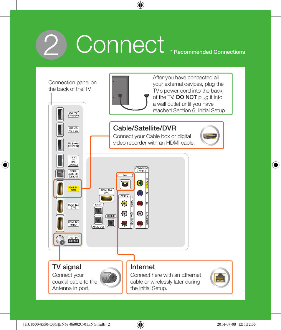 Connect | Samsung UN85HU8550FXZA User Manual | Page 2 / 10