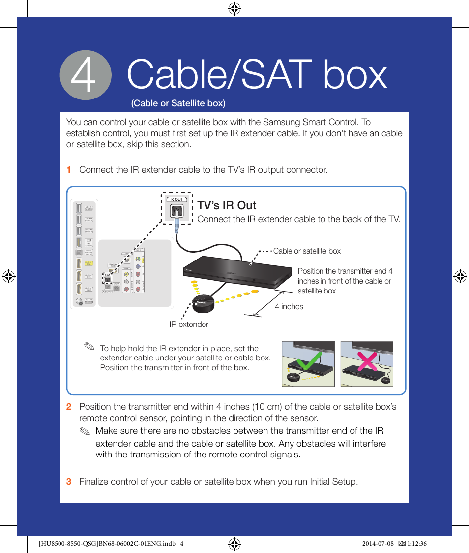 Cable/sat box | Samsung UN85HU8550FXZA User Manual | Page 4 / 10