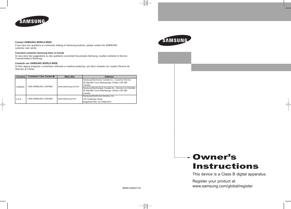Samsung LNS2338WX-XAA User Manual | 77 pages