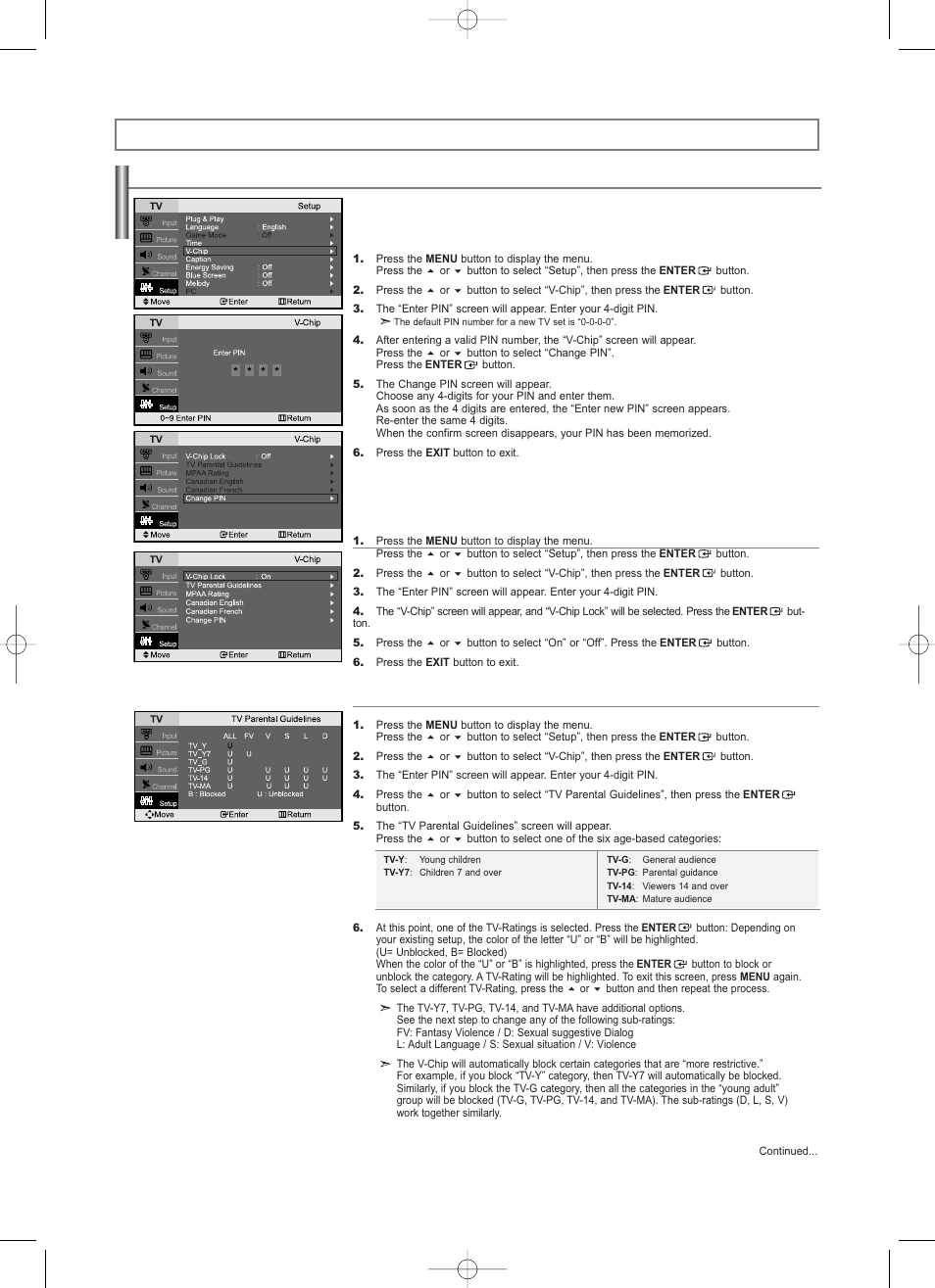 Function description, Using the v-chip | Samsung LNS2338WX-XAA User Manual | Page 21 / 77