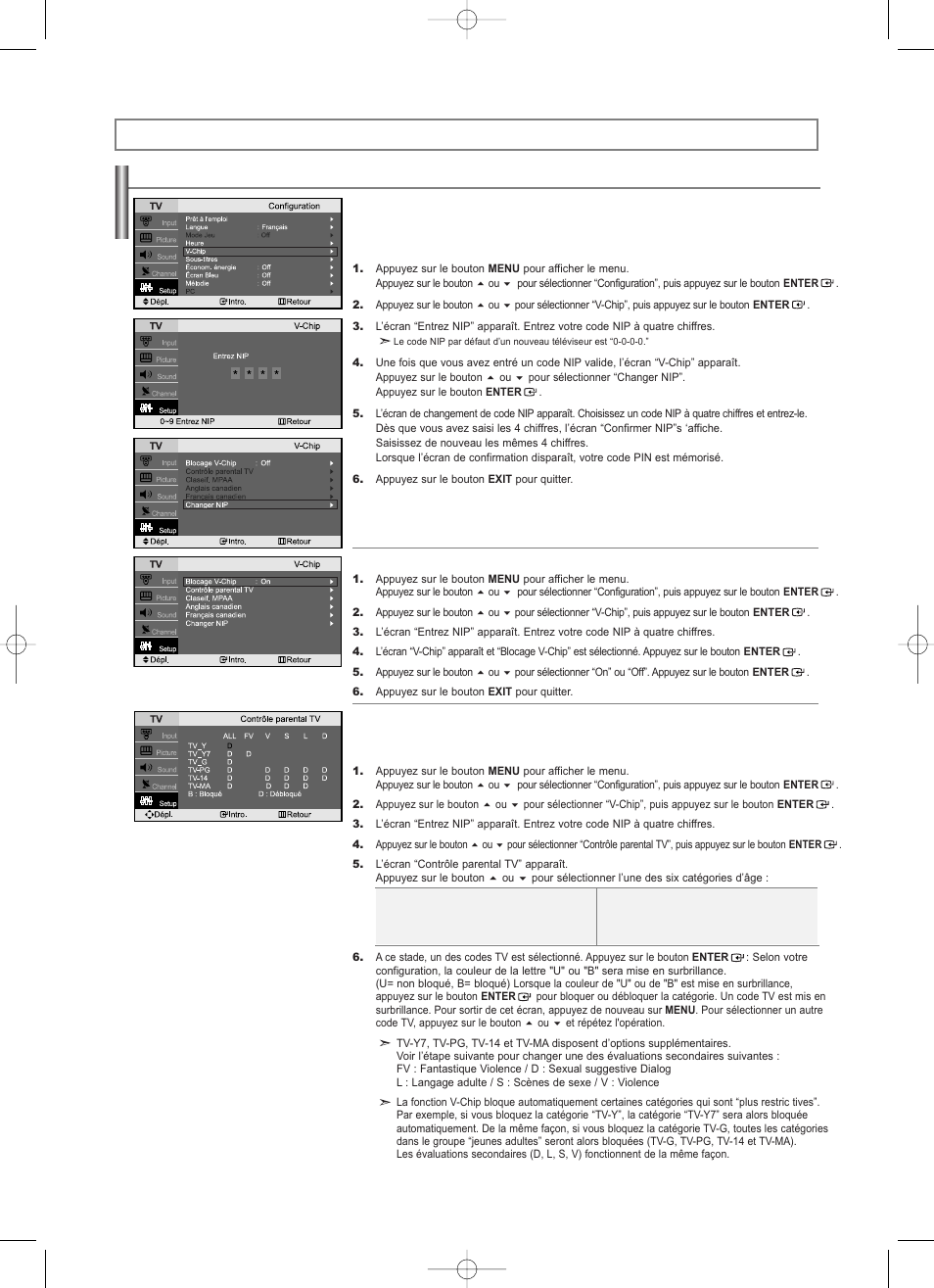Description des fonctions, Utilisation de la fonction puce v | Samsung LNS2338WX-XAA User Manual | Page 46 / 77