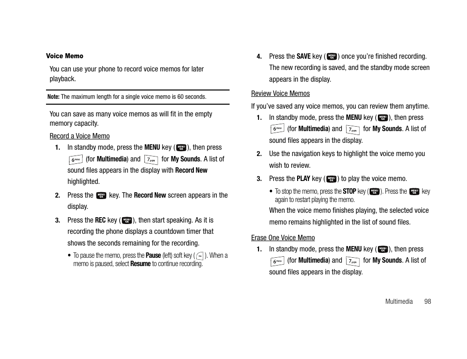 Voice memo | Samsung SCH-U706HBAATL User Manual | Page 101 / 170