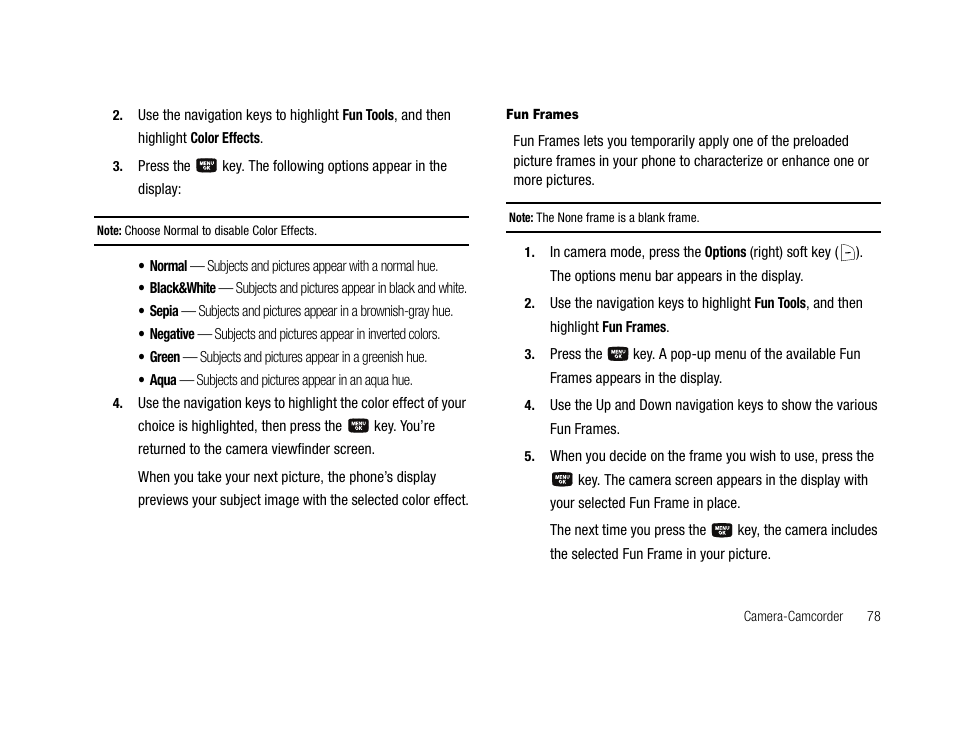 Fun frames | Samsung SCH-U706HBAATL User Manual | Page 81 / 170