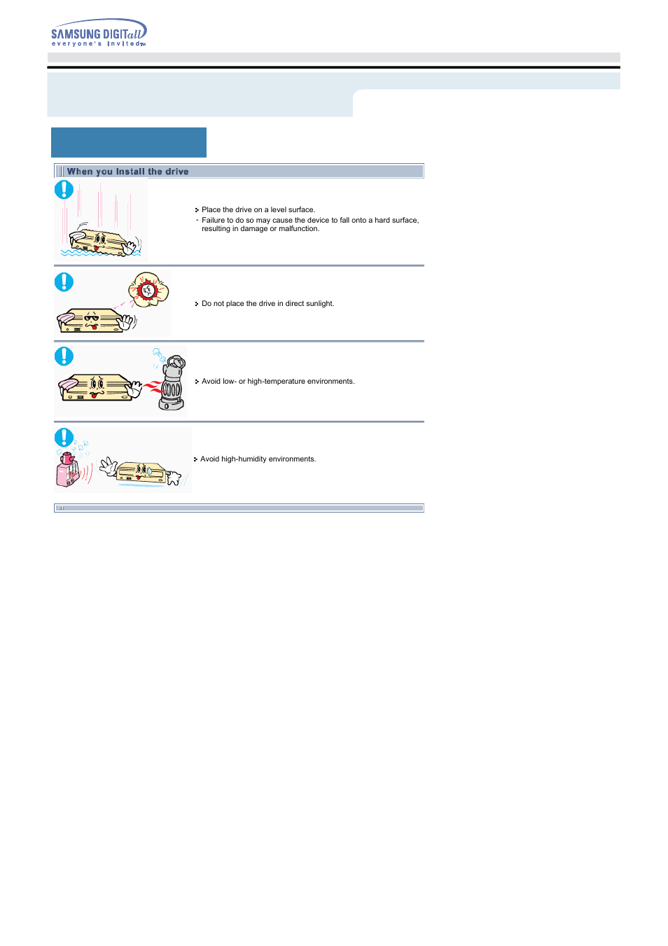 Installation, Safety precautions | Samsung SC-148A-DOM User Manual | Page 3 / 15