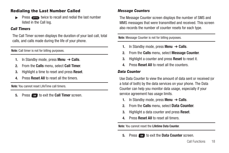 Redialing the last number called | Samsung SCH-R570ZBAMTR User Manual | Page 21 / 104