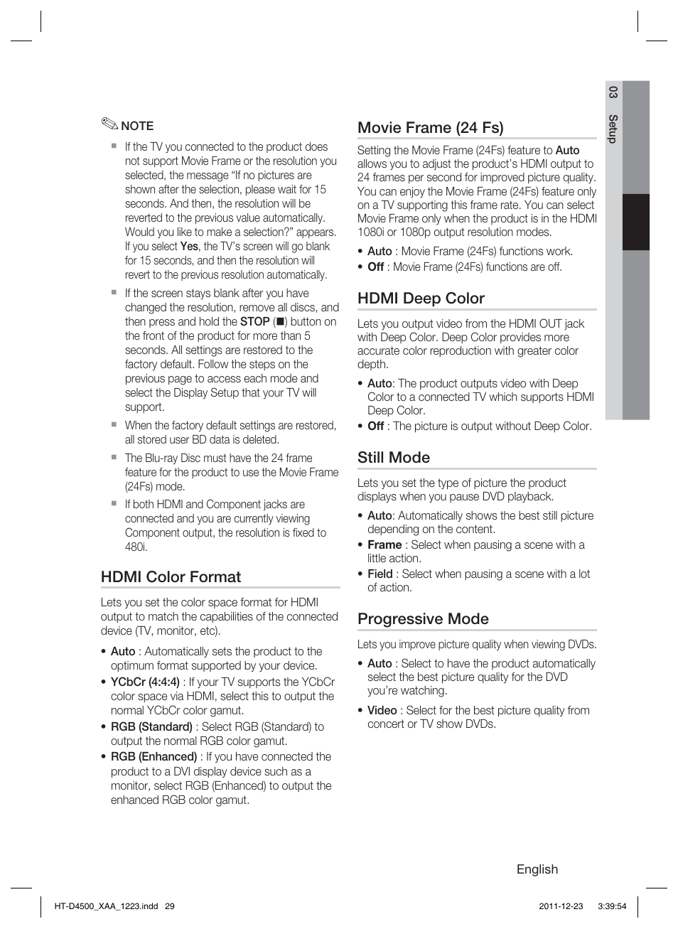 Samsung HT-D4500-ZA User Manual | Page 29 / 78