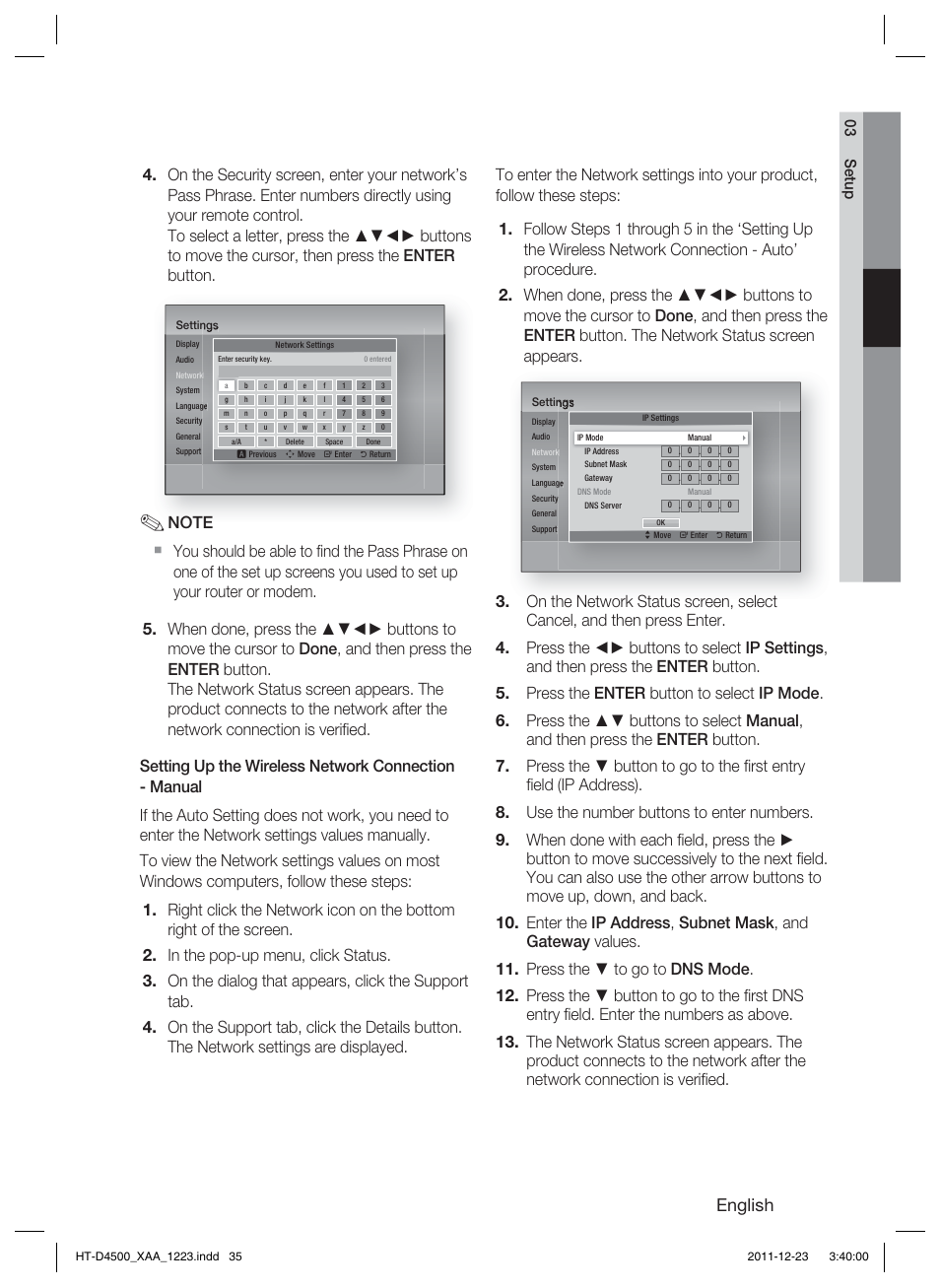 English, 03 setup | Samsung HT-D4500-ZA User Manual | Page 35 / 78