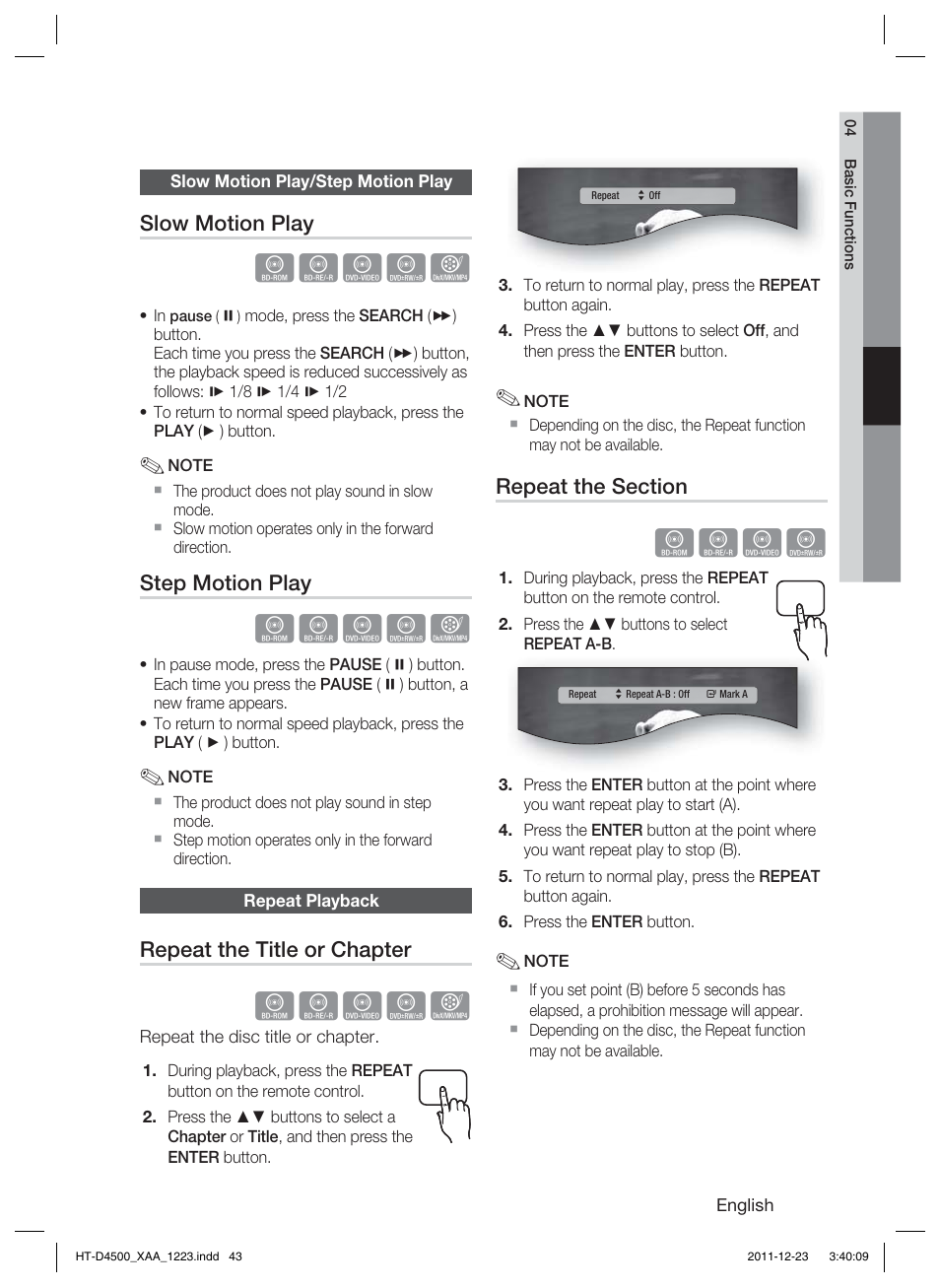 Hzzyx, Hzzy | Samsung HT-D4500-ZA User Manual | Page 43 / 78