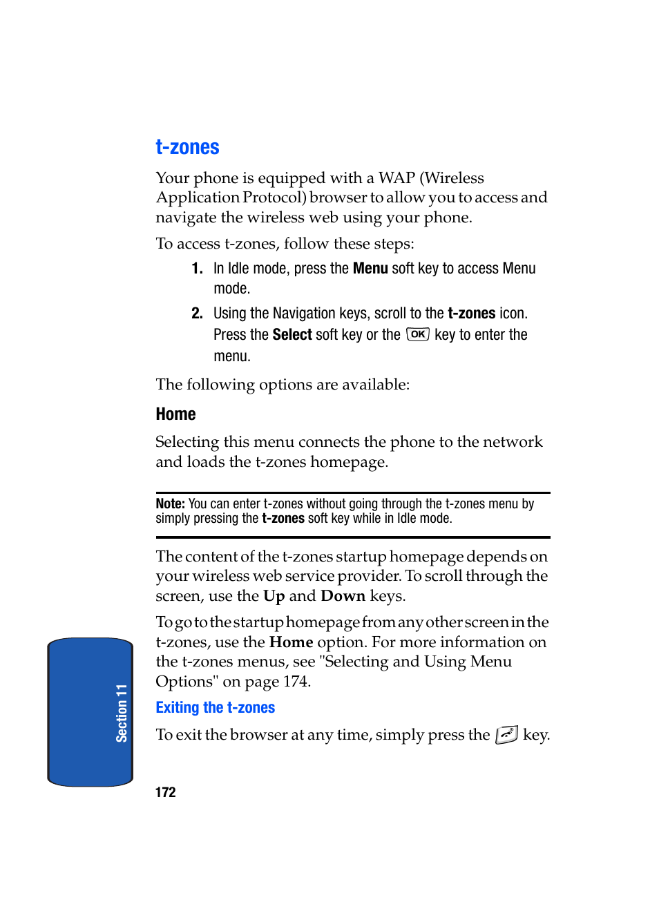 T-zones | Samsung SGH-T629ASBTMB User Manual | Page 174 / 218