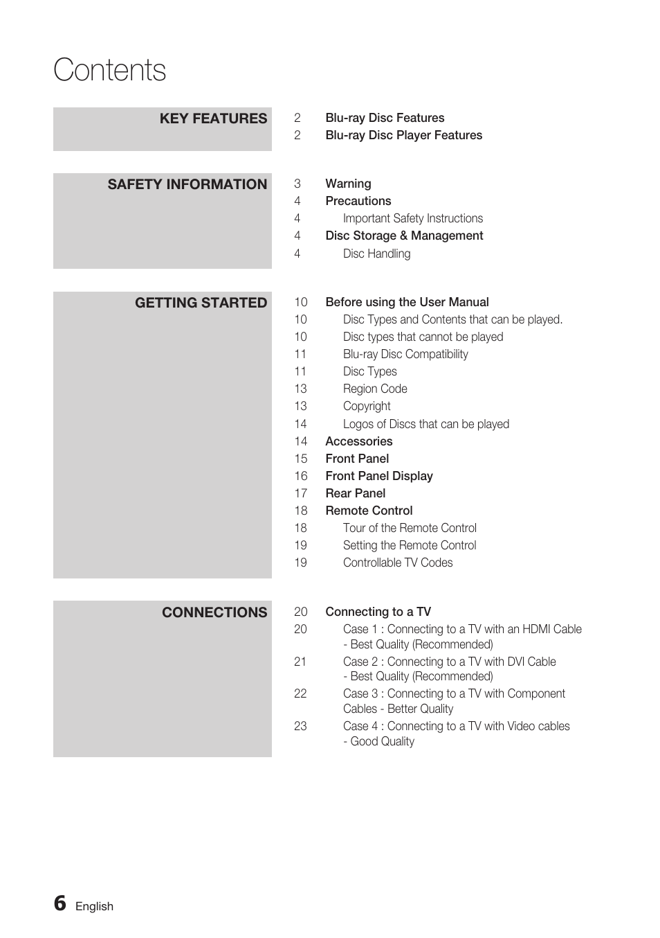 Samsung BD-C5900-XAA User Manual | Page 6 / 72