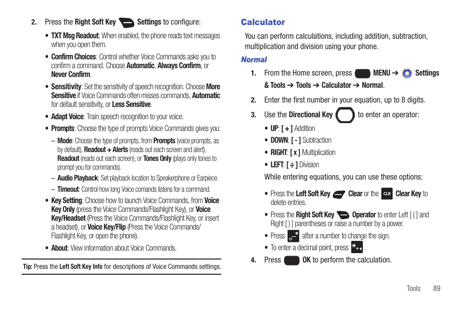 Calculator | Samsung SCH-U660CNAVZW User Manual | Page 95 / 163