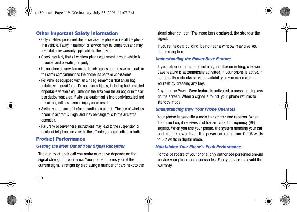 Samsung SCH-U430NSPVZW User Manual | Page 122 / 134