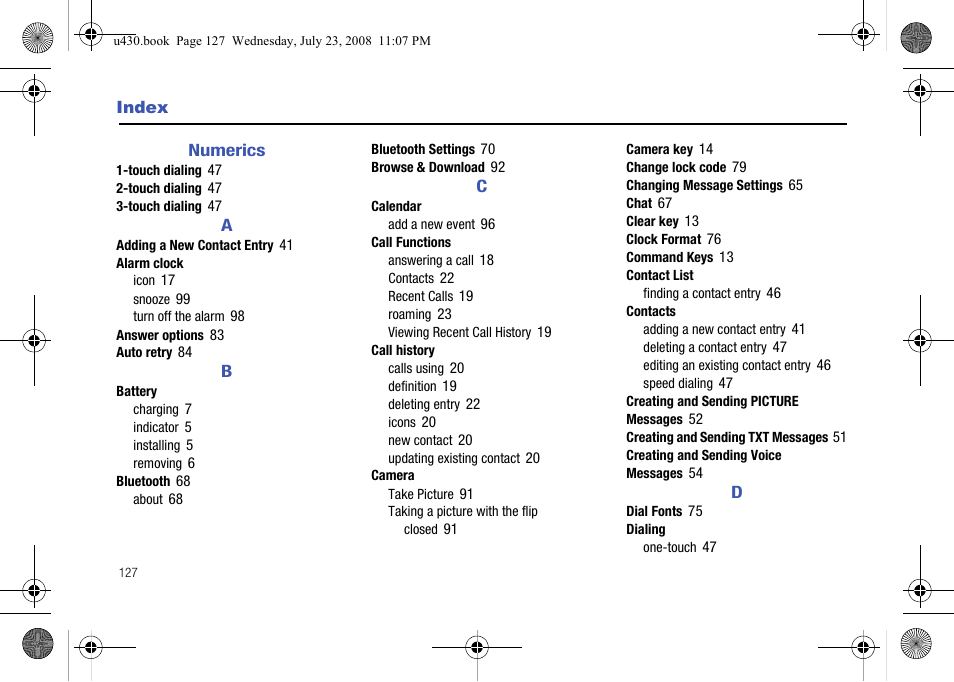 Samsung SCH-U430NSPVZW User Manual | Page 130 / 134