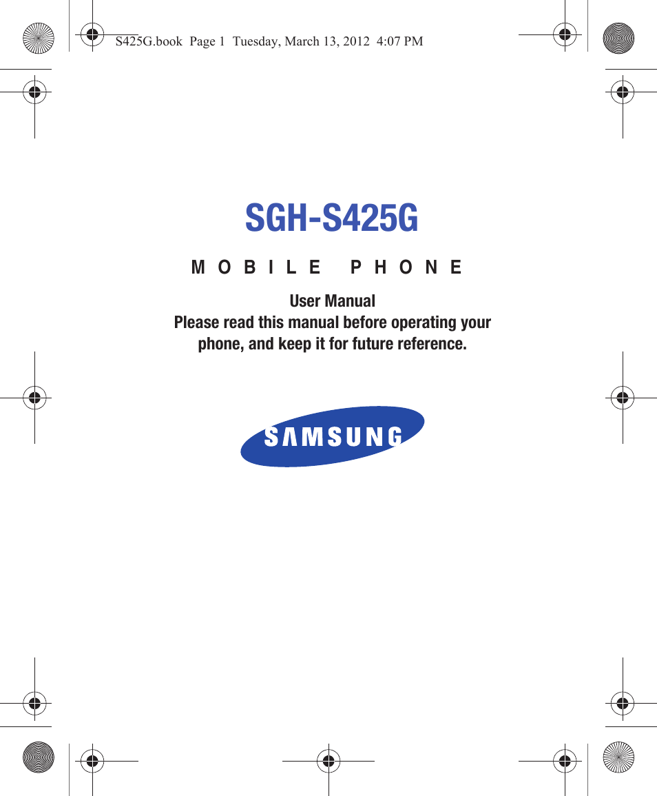 Samsung SGH-S425ZGATFN User Manual | 155 pages