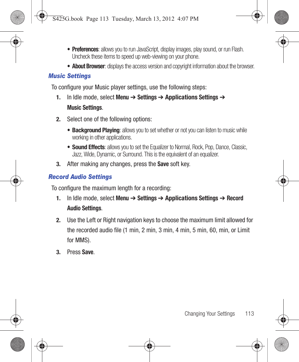 Samsung SGH-S425ZGATFN User Manual | Page 117 / 155