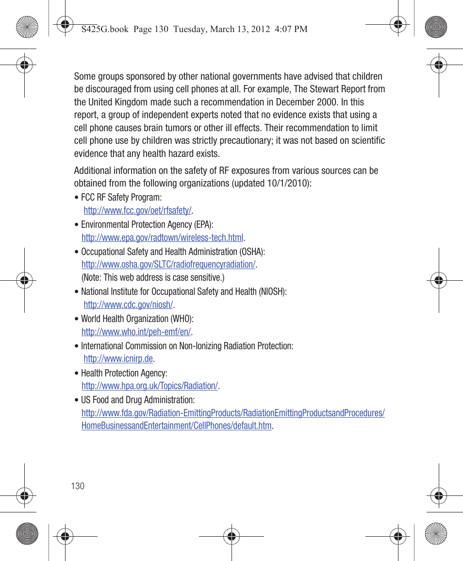 Samsung SGH-S425ZGATFN User Manual | Page 134 / 155