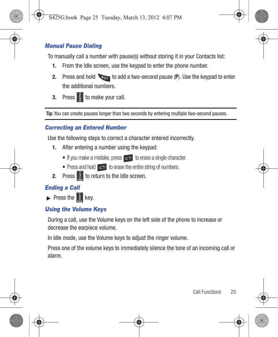 Samsung SGH-S425ZGATFN User Manual | Page 29 / 155