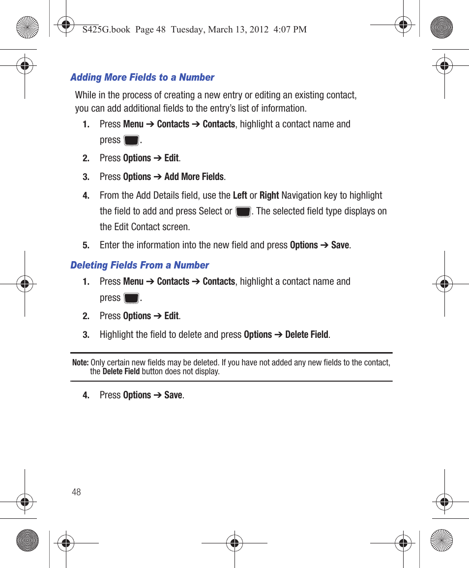 Samsung SGH-S425ZGATFN User Manual | Page 52 / 155