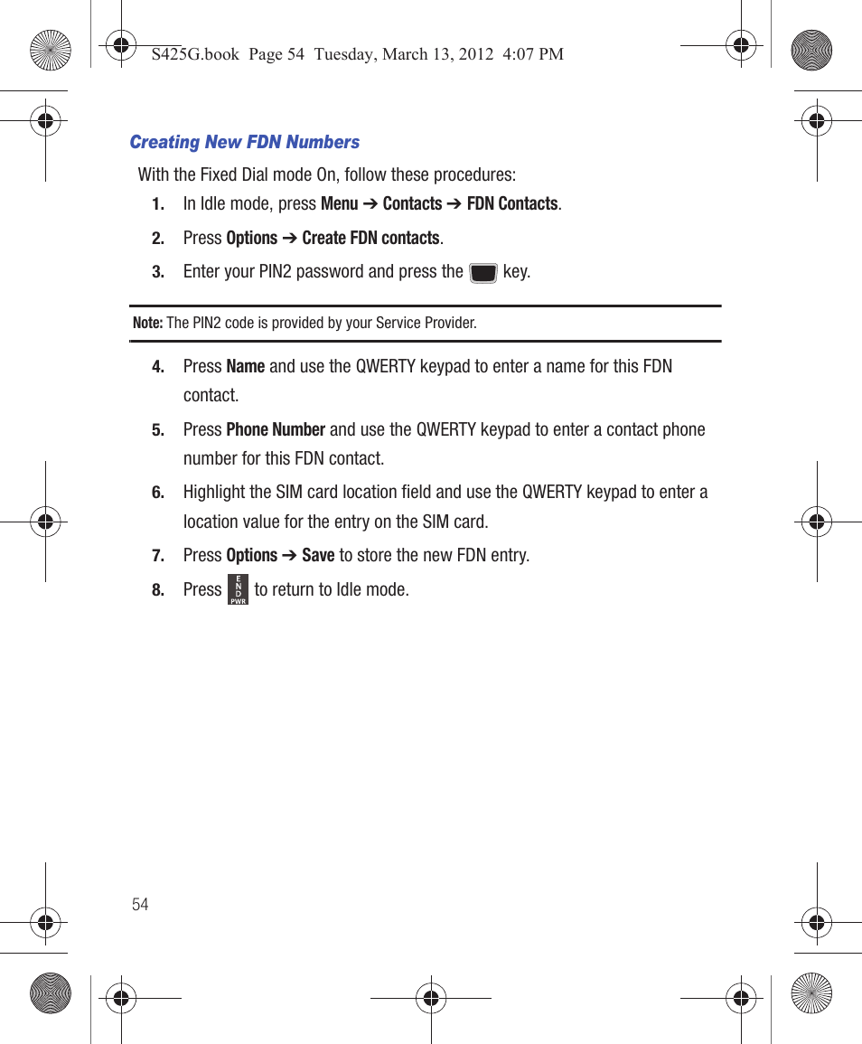 Samsung SGH-S425ZGATFN User Manual | Page 58 / 155