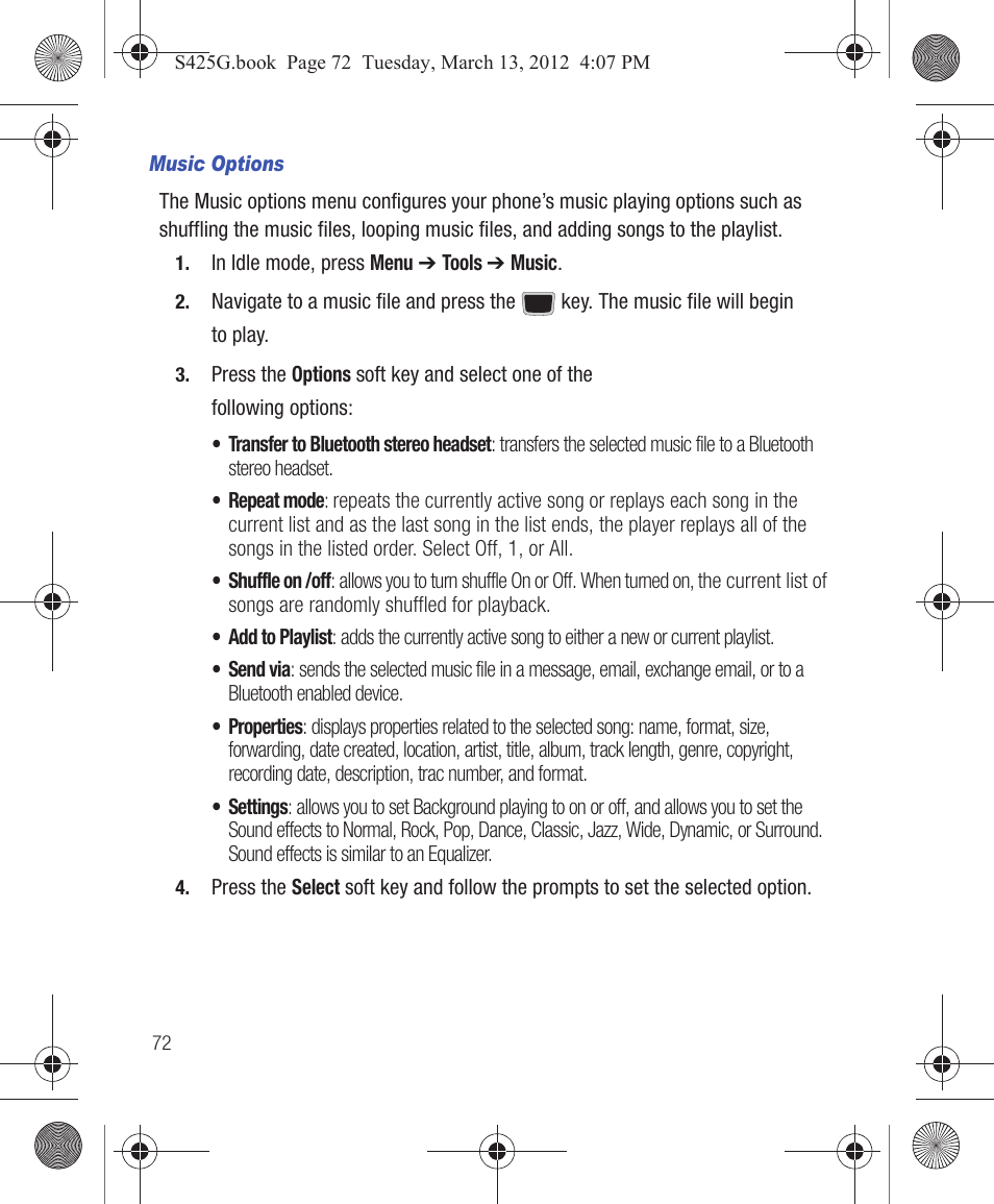 Samsung SGH-S425ZGATFN User Manual | Page 76 / 155