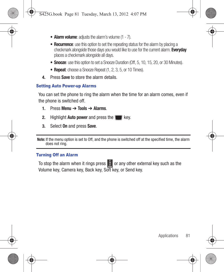 Samsung SGH-S425ZGATFN User Manual | Page 85 / 155