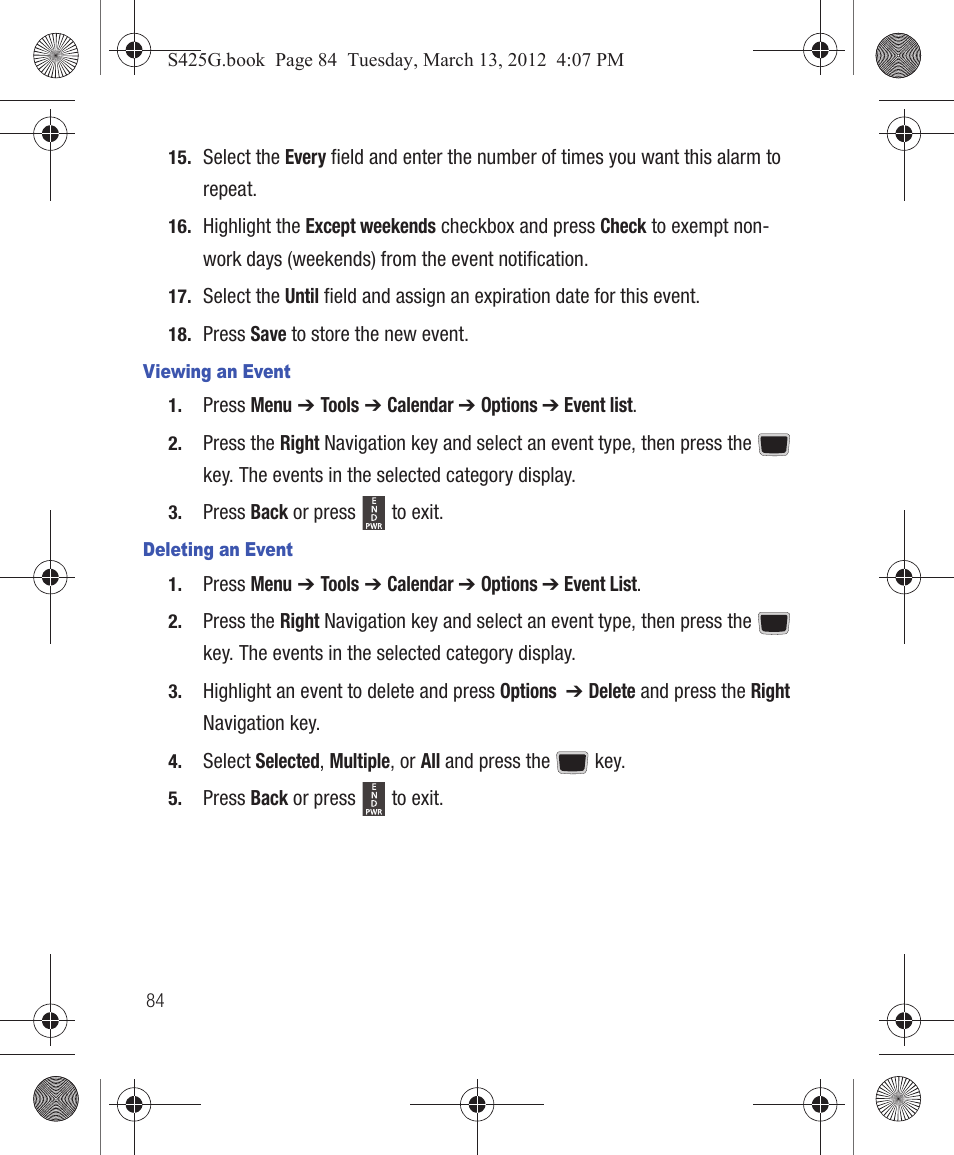 Samsung SGH-S425ZGATFN User Manual | Page 88 / 155