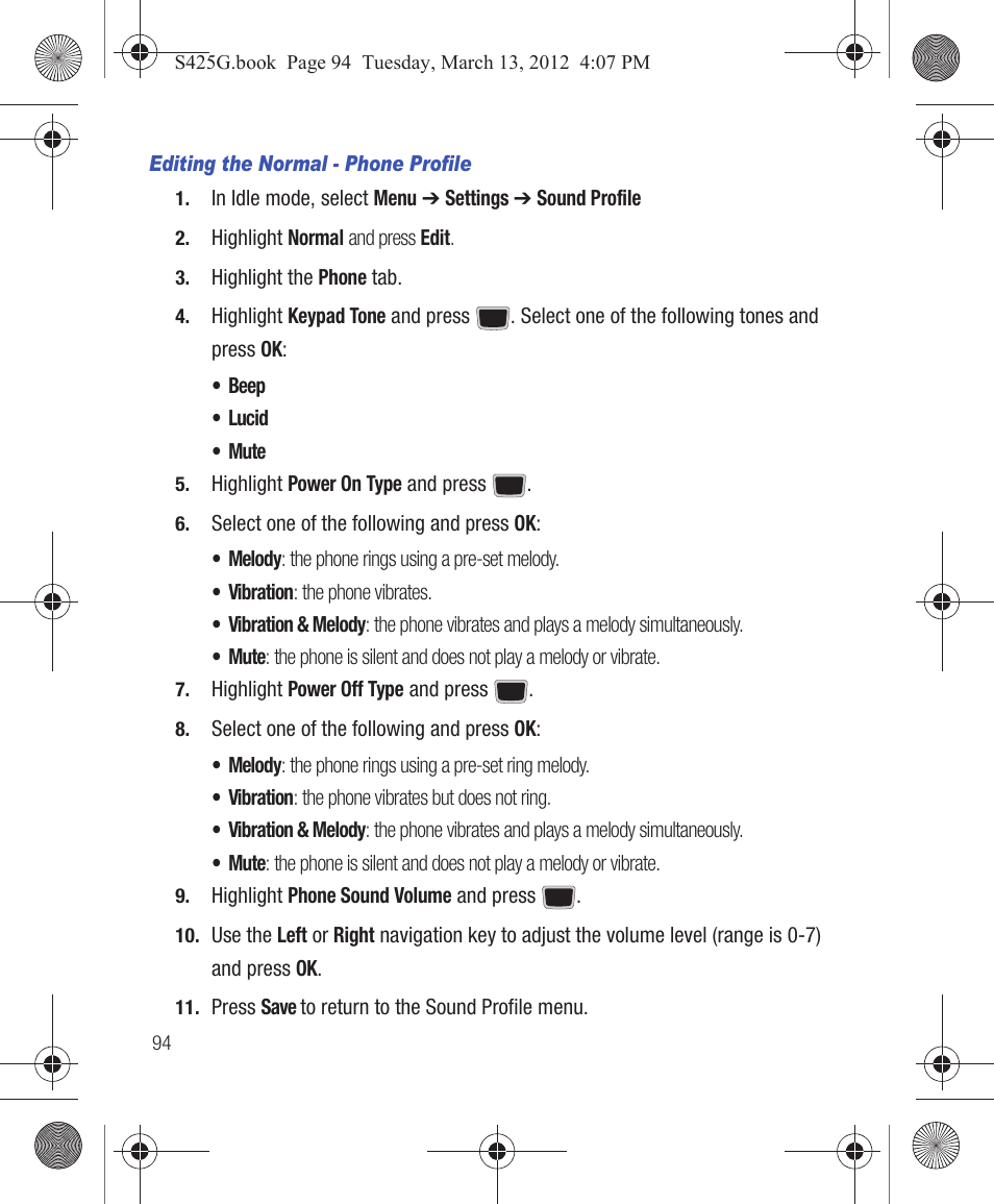 Samsung SGH-S425ZGATFN User Manual | Page 98 / 155