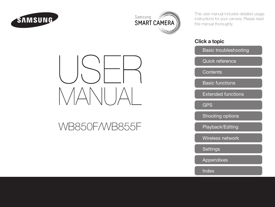 Samsung EC-WB850FBPBUS User Manual | 188 pages