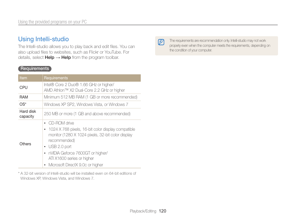 Using intelli-studio, Using intelli-studio ……………………… 120 | Samsung EC-WB850FBPBUS User Manual | Page 121 / 188