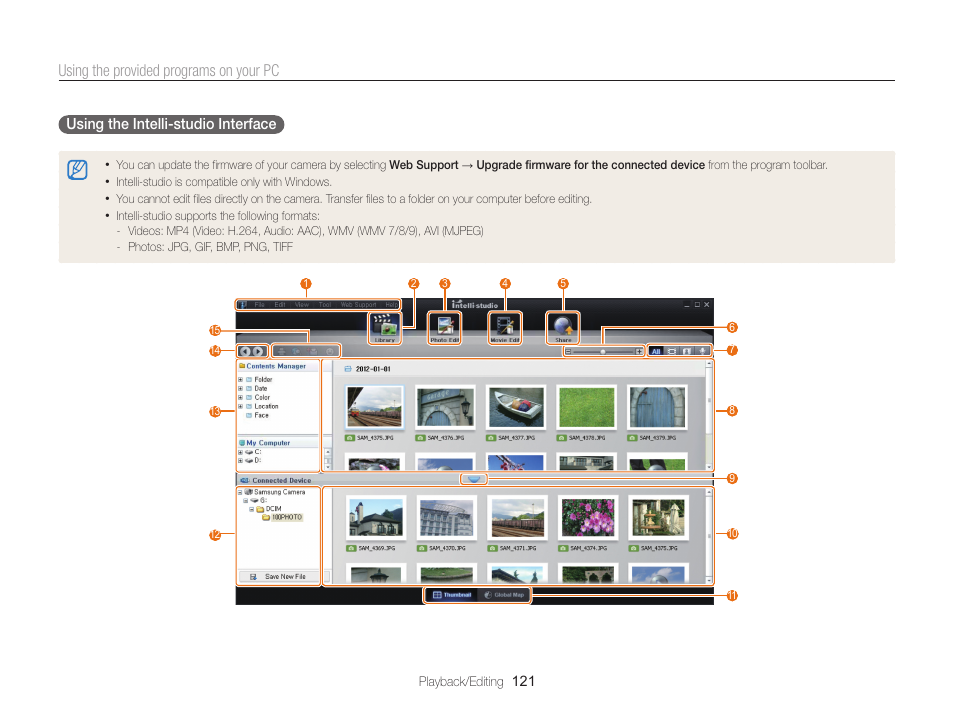 Using the provided programs on your pc | Samsung EC-WB850FBPBUS User Manual | Page 122 / 188