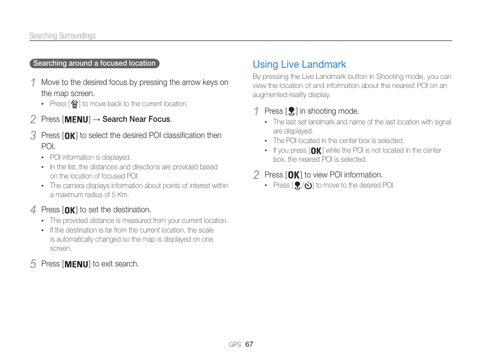 Using live landmark, Using live landmark ………………………………… 67 | Samsung EC-WB850FBPBUS User Manual | Page 68 / 188