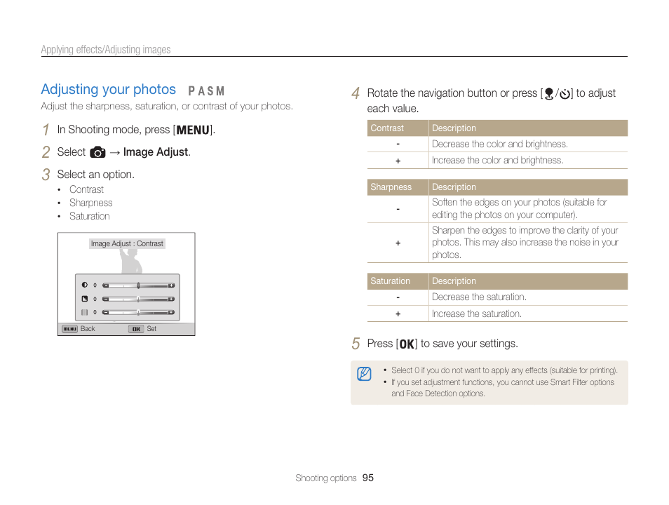 Adjusting your photos, Adjusting your photos …………………… 95 | Samsung EC-WB850FBPBUS User Manual | Page 96 / 188