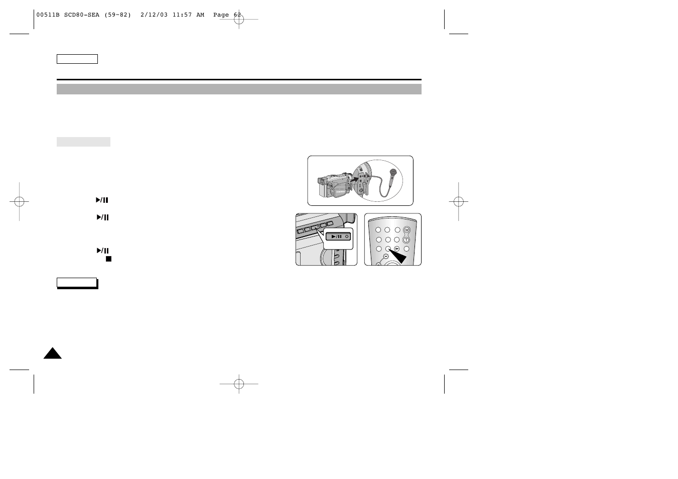 Advanced recording | Samsung SC-D80-XAA User Manual | Page 66 / 87