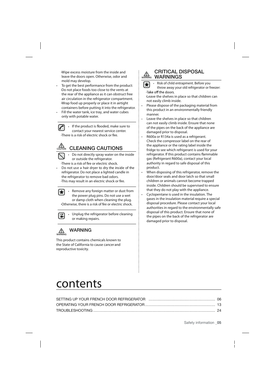 Samsung RF26HFPNBSR-AA User Manual | Page 5 / 84