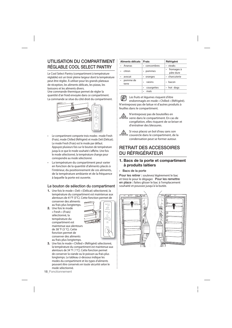 Retrait des accessoires du réfrigérateur | Samsung RF26HFPNBSR-AA User Manual | Page 74 / 84