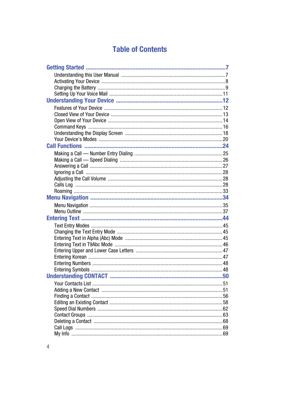 Samsung SPH-A513BKASKE User Manual | Page 4 / 197