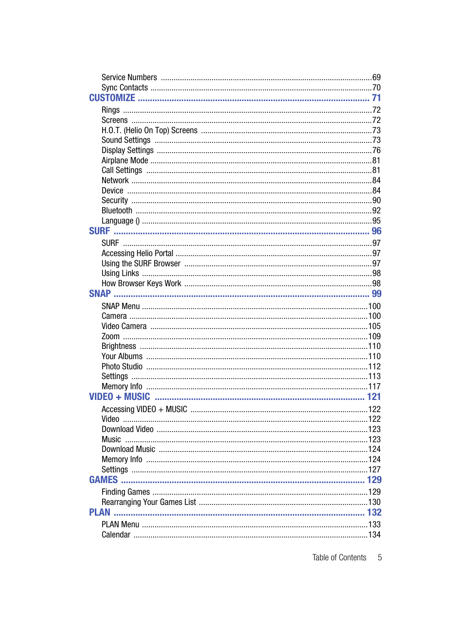 Samsung SPH-A513BKASKE User Manual | Page 5 / 197