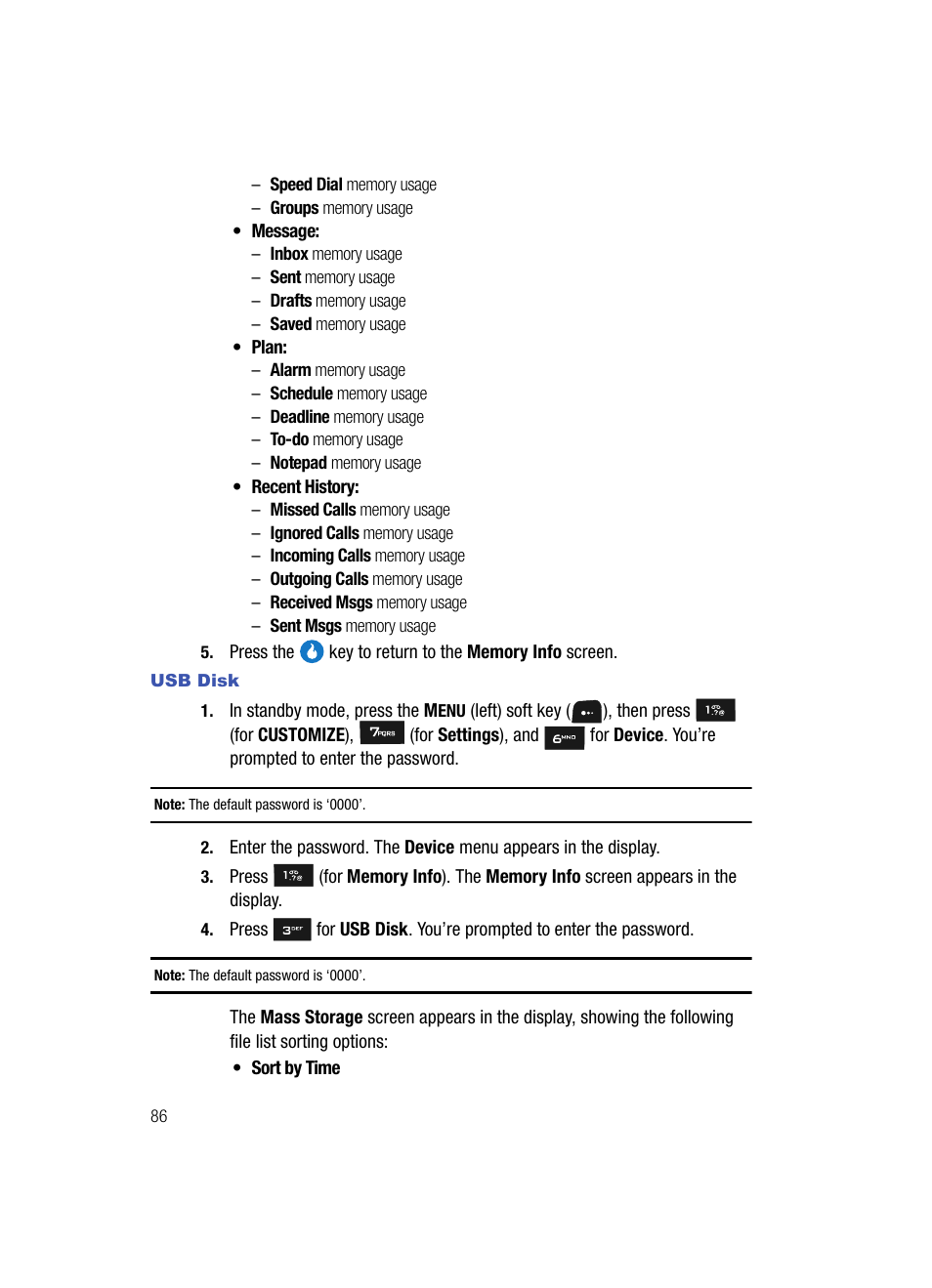 Usb disk | Samsung SPH-A513BKASKE User Manual | Page 86 / 197