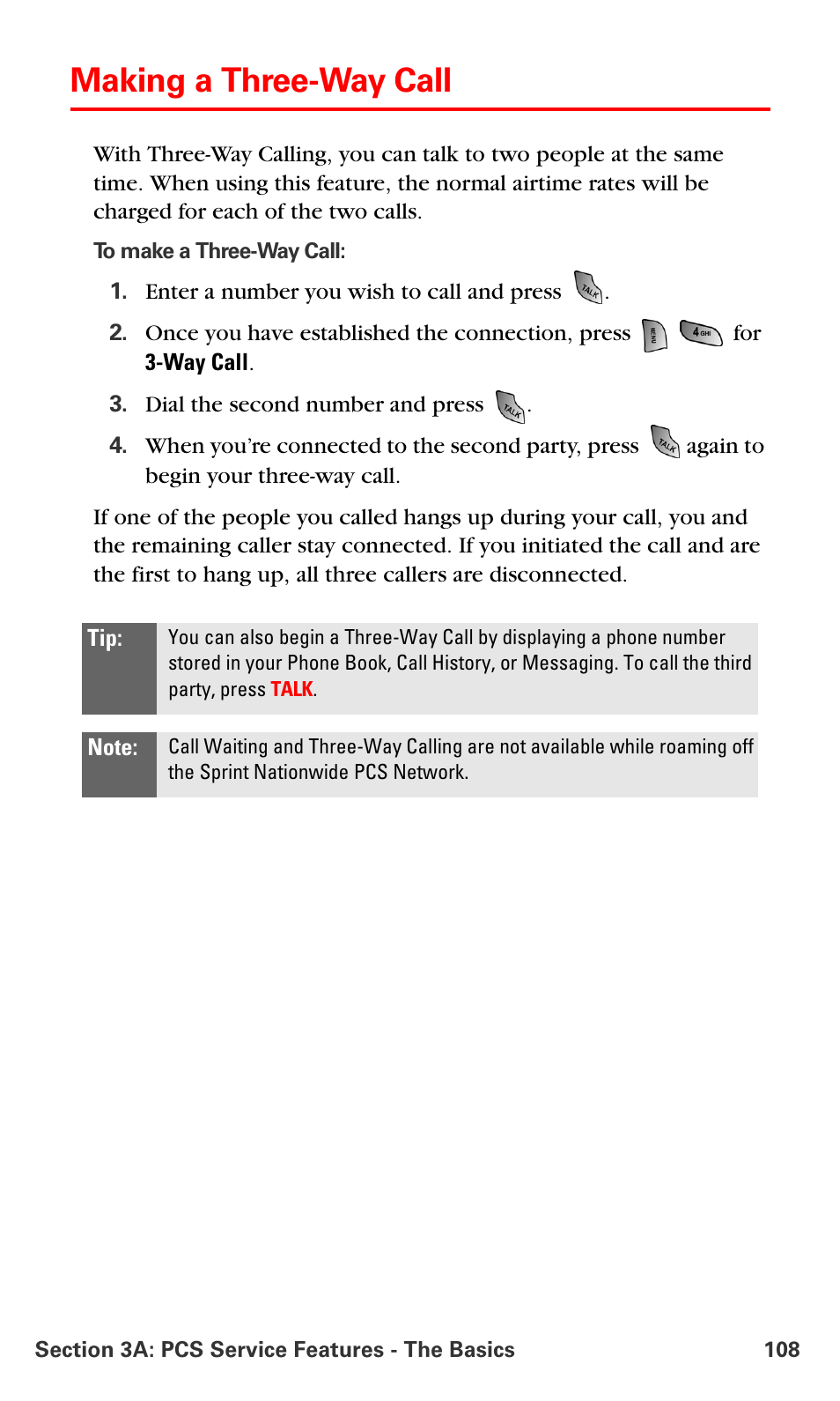 Making a three-way call | Samsung SPH-A660MSPXAR User Manual | Page 116 / 190
