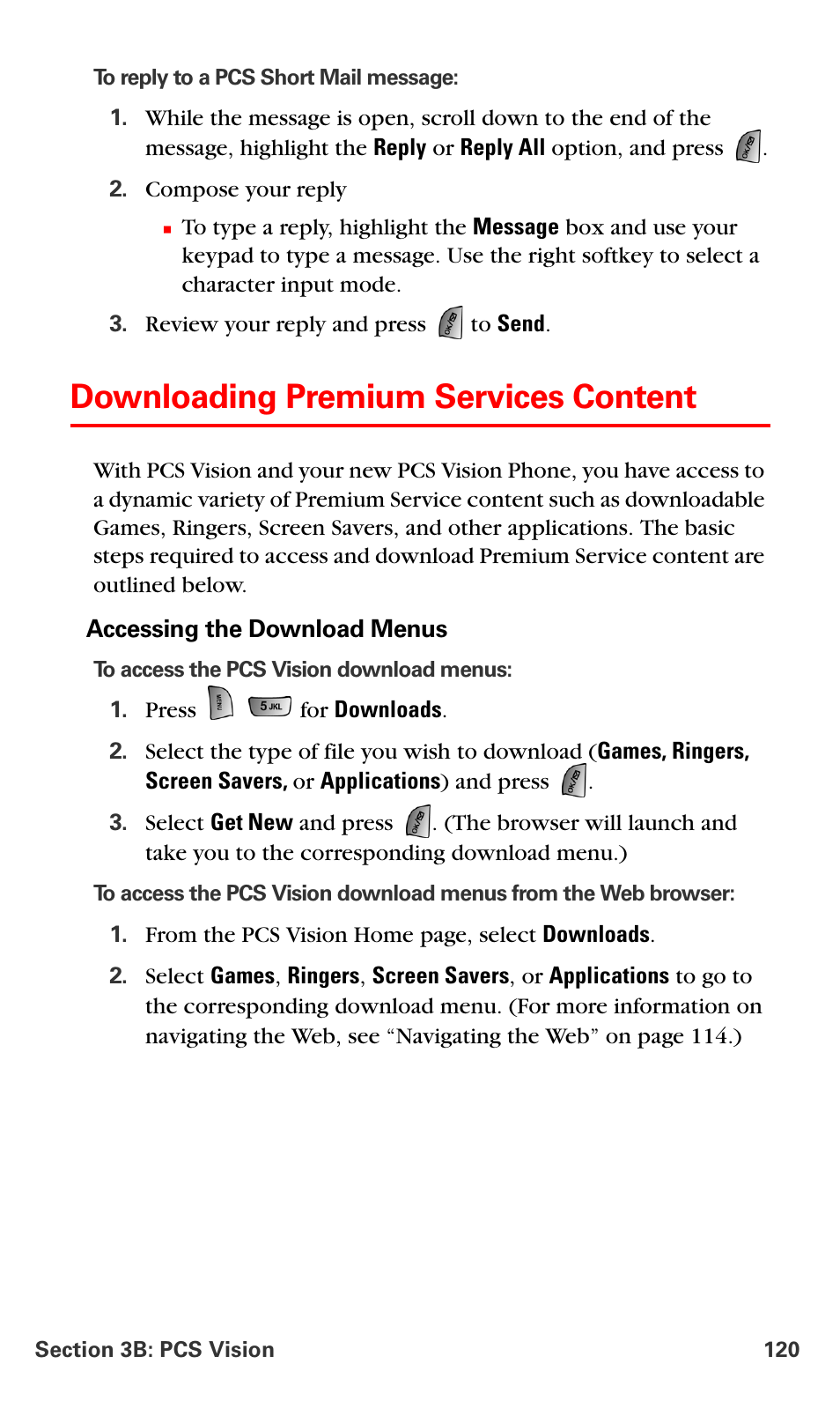 Downloading premium services content | Samsung SPH-A660MSPXAR User Manual | Page 128 / 190