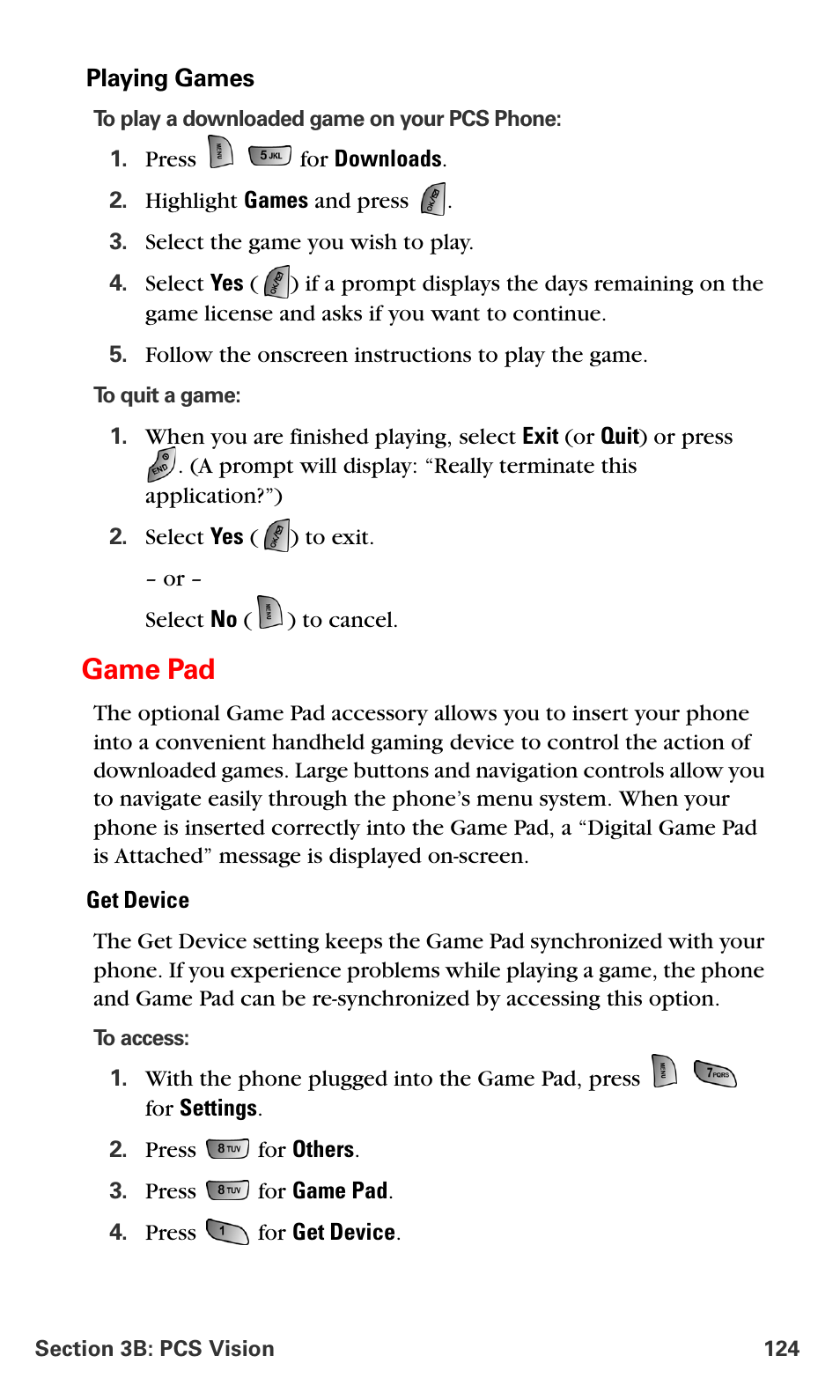 Game pad | Samsung SPH-A660MSPXAR User Manual | Page 132 / 190