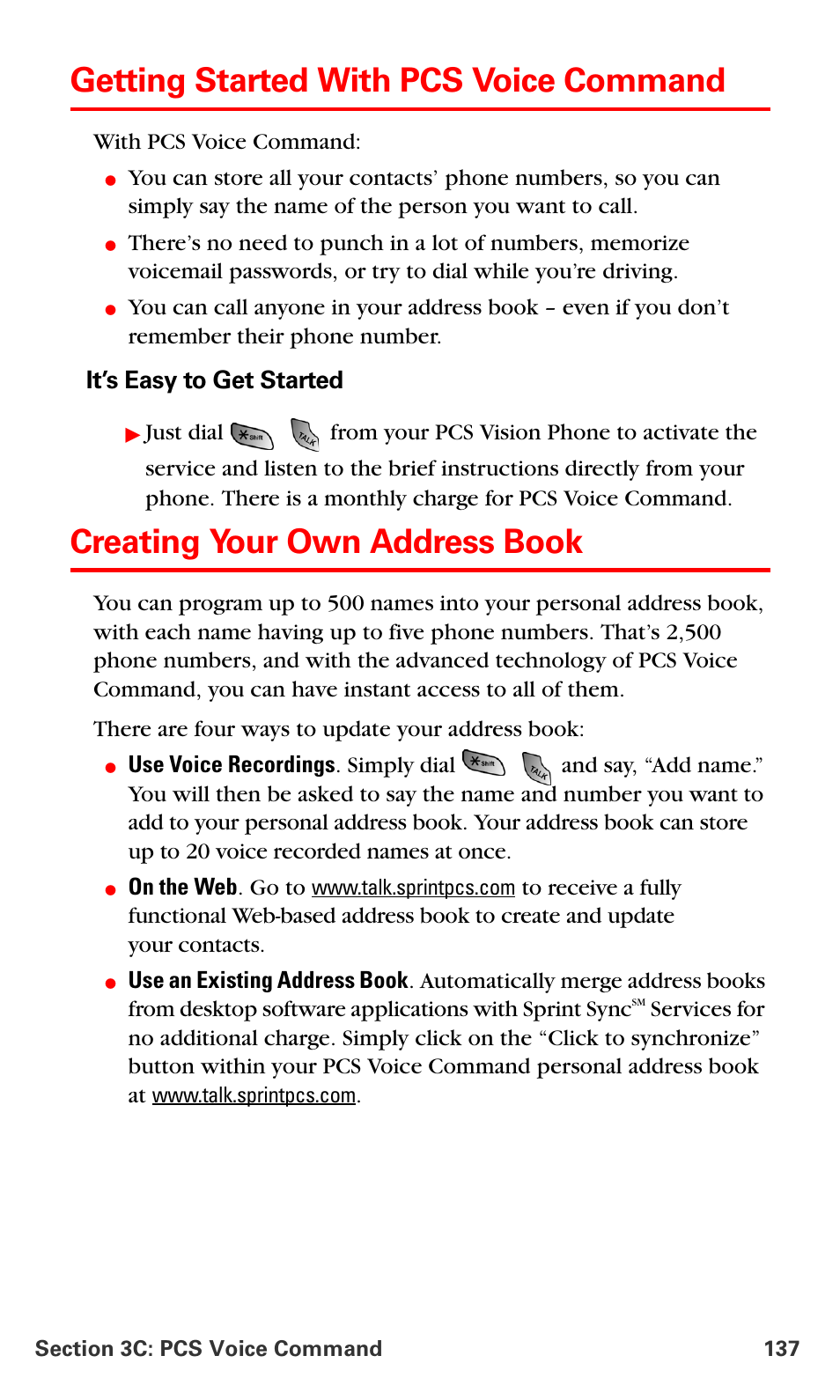 Getting started with pcs voice command, Creating your own address book | Samsung SPH-A660MSPXAR User Manual | Page 145 / 190