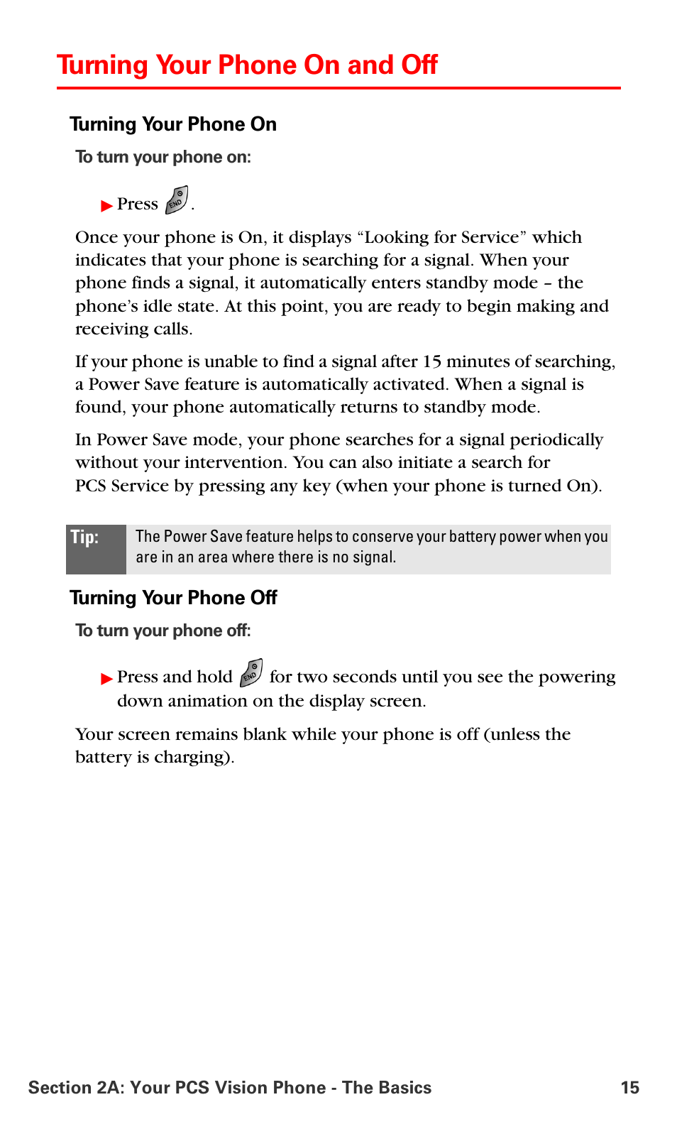 Turning your phone on and off | Samsung SPH-A660MSPXAR User Manual | Page 23 / 190