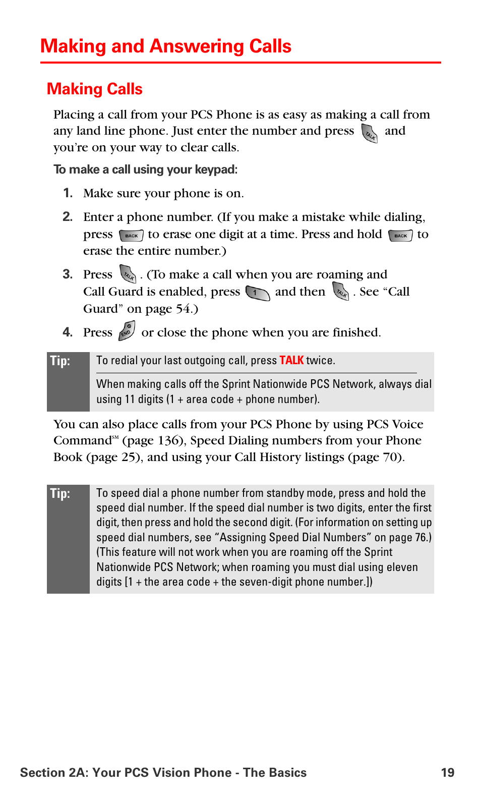 Making and answering calls, Making calls | Samsung SPH-A660MSPXAR User Manual | Page 27 / 190