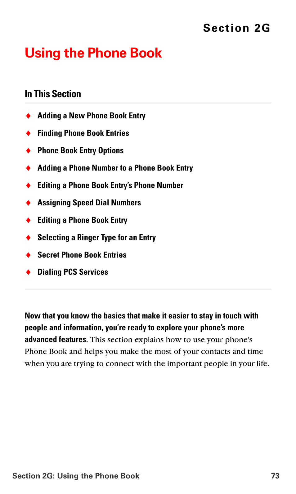 Using the phone book, 2g.using the phone book | Samsung SPH-A660MSPXAR User Manual | Page 81 / 190