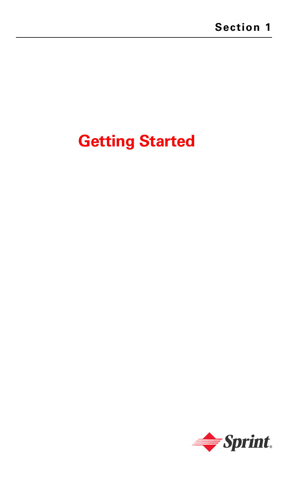 Getting started, Section 1: getting started | Samsung SPH-A660MSPXAR User Manual | Page 9 / 190