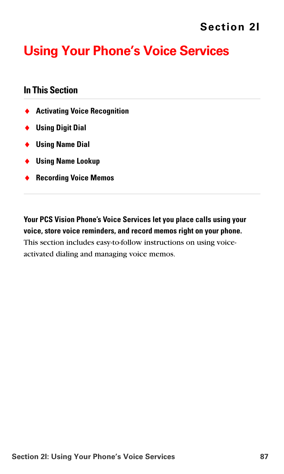 Using your phone’s voice services, 2i. using your phone’s voice services | Samsung SPH-A660MSPXAR User Manual | Page 95 / 190