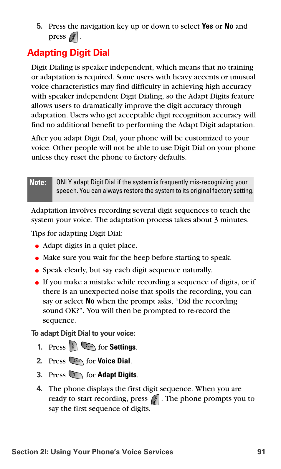 Adapting digit dial | Samsung SPH-A660MSPXAR User Manual | Page 99 / 190