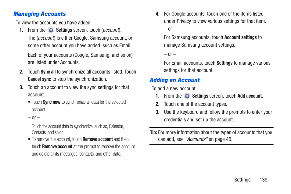 Samsung SM-T217AZKAATT User Manual | Page 145 / 191